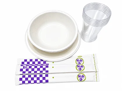 皿(12枚)・コップ(6個)・箸(6膳)セット